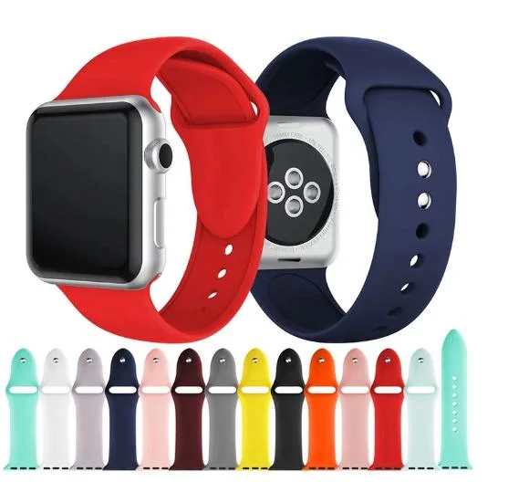 2021 Nouveau Bracelet en silicone de gros Sport Multi-Color Smart Watch Band Accessoires pour Apple Watch
