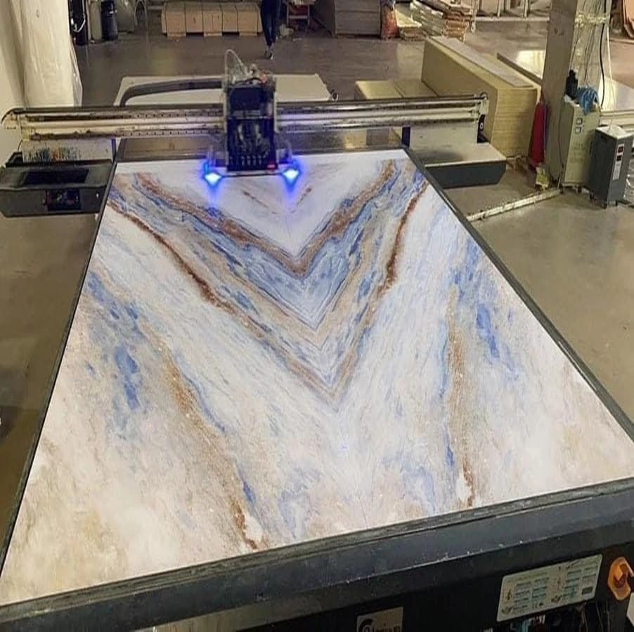 3D Printed High Glossy UV Marble Sheet PVC Marble Sheet Wall Panel