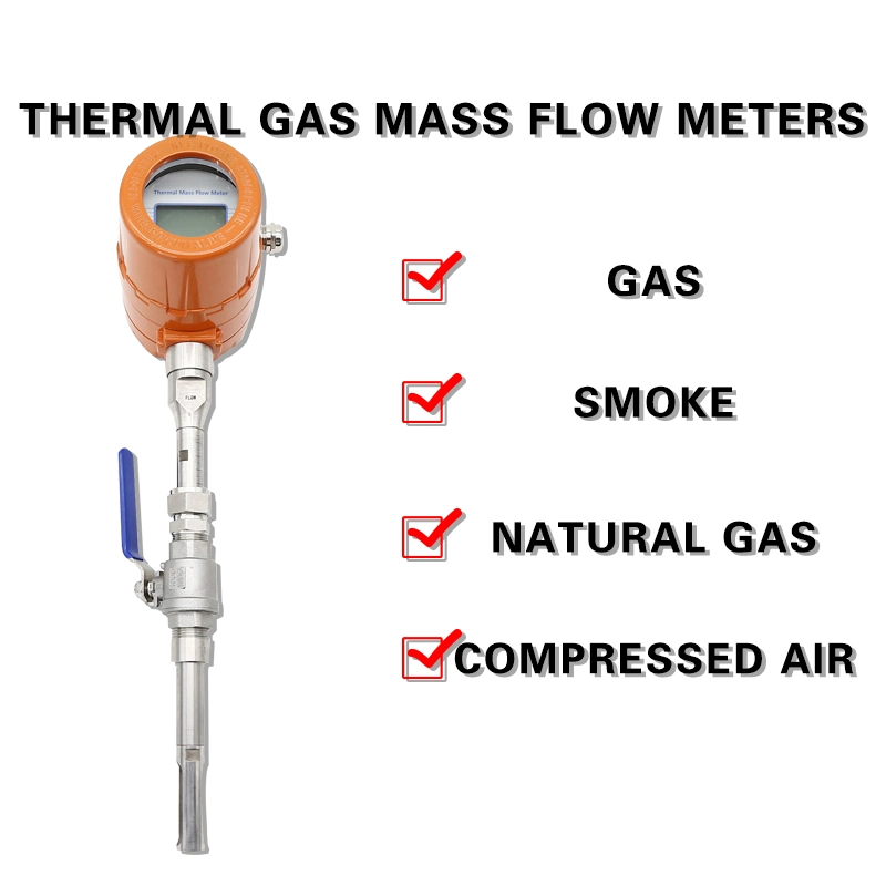 DN100 Field Display Insertion Type Thermal Air, Hot Gas Mass Flow Meter