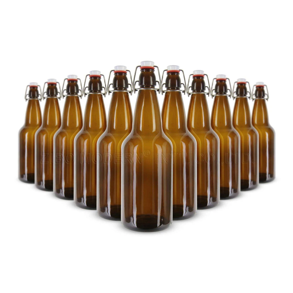 Großhandel/Lieferant 330ml 500ml 1000ml Amber Grolsch leer Custom Swing Top Craft Beer Flasche
