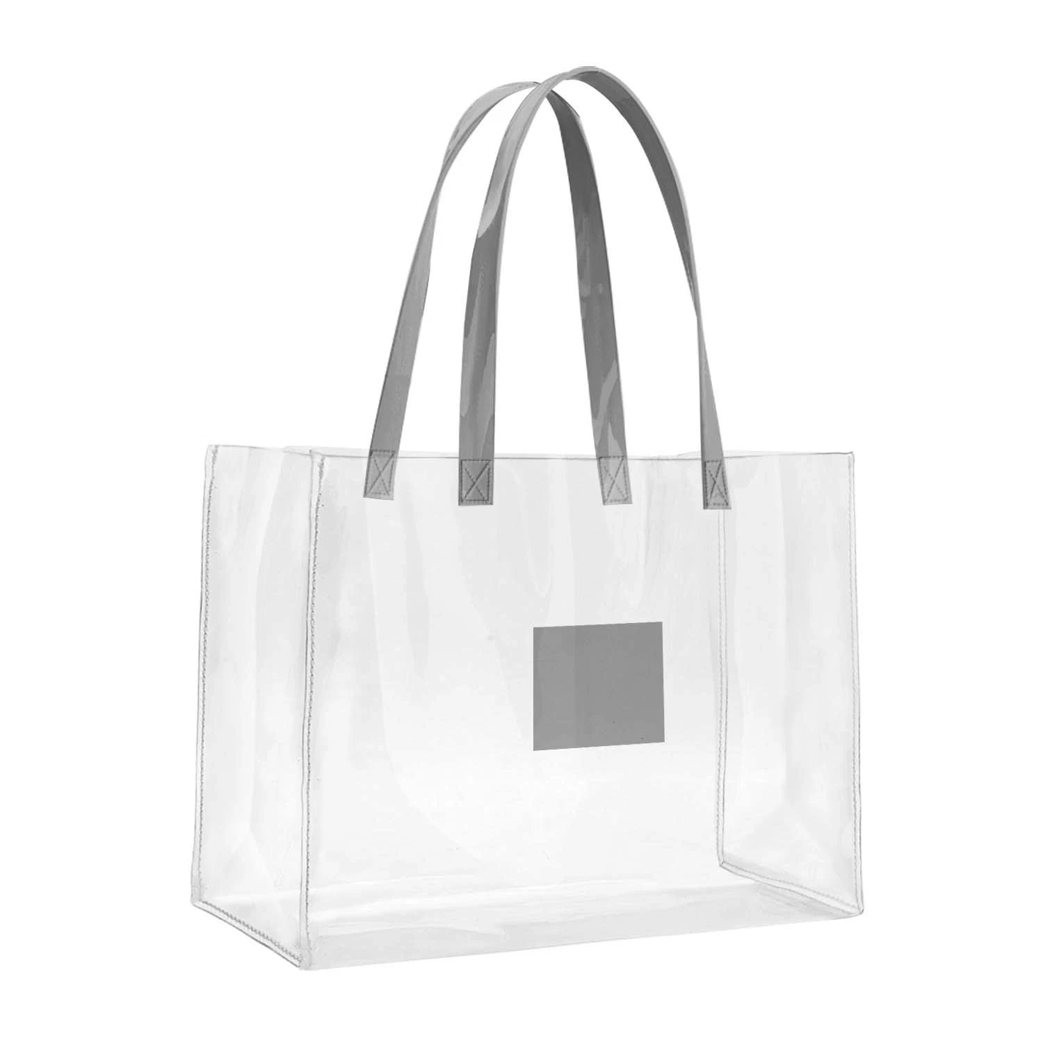 Custom Fashion PVC Tote Bag Clear Handbag Transparent PVC Bag Shopping Bags