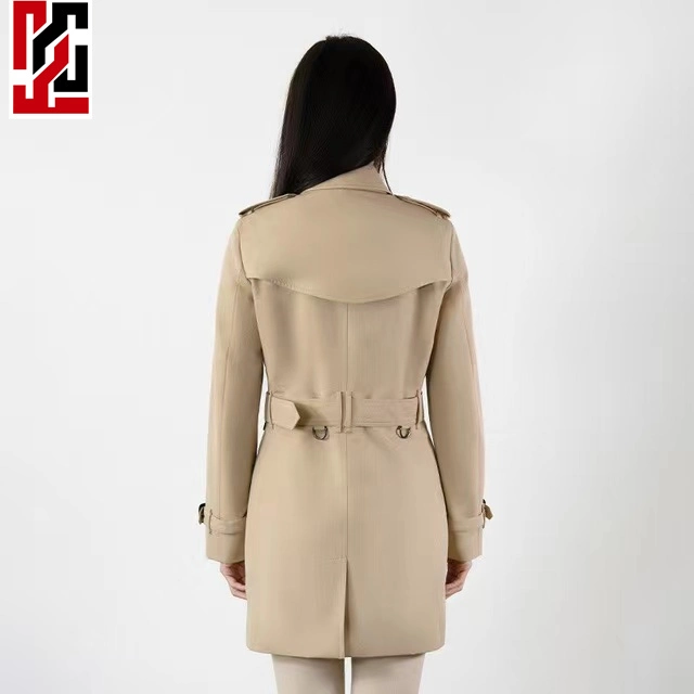 Neues Produkt Jtf Großhandel/Lieferant Lapel Solid Color Slim Waterproof Double Sexy Trenchcoats In Einer Reihentöte