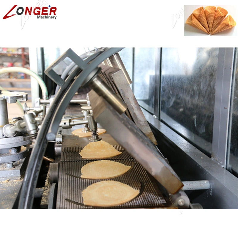 Automatic Waffle Bowl Crunchy Cone Manufacturing Ice-Cream Cone Rolling Machine