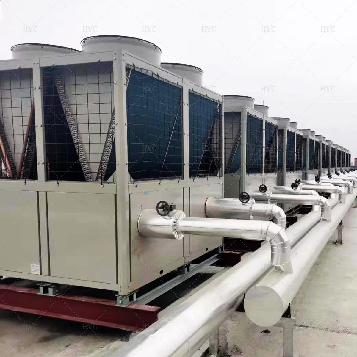 Industrielle Klimaanlage luftgekühlt Modular Scroll Kühlung-Heizung Wärmepumpe / HVAC Wasser Kühlsystem R410A