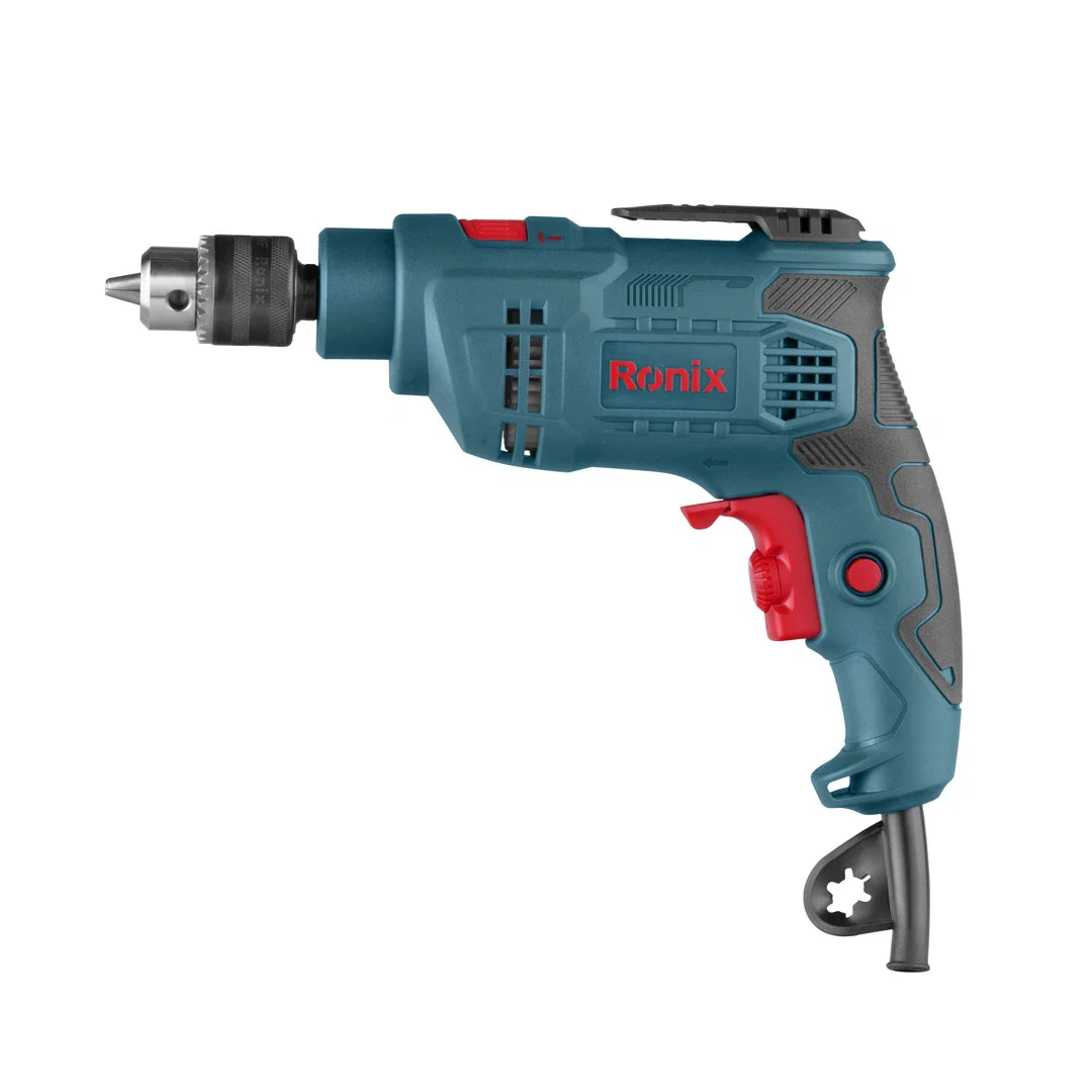 Ronix 2121 Drill 3200rpm 10mm Keyed Variable Speed Trigger MID-Handle Grip for Comfort Corded Impact Drill