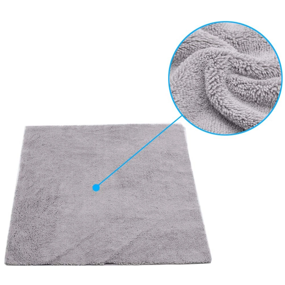 Multi-fonction bonne qualité piles longues et courtes Microfibre double couche Serviettes de nettoyage pour automobile Accessoires de lavage de voiture serviettes de lavage