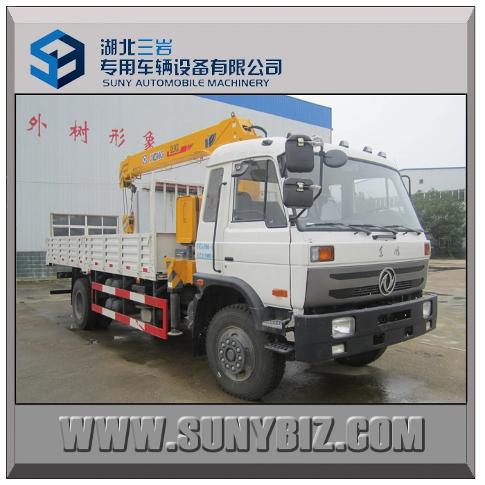 5ton 6.3ton 4X2 Dongfeng grúas sobre camión grúa