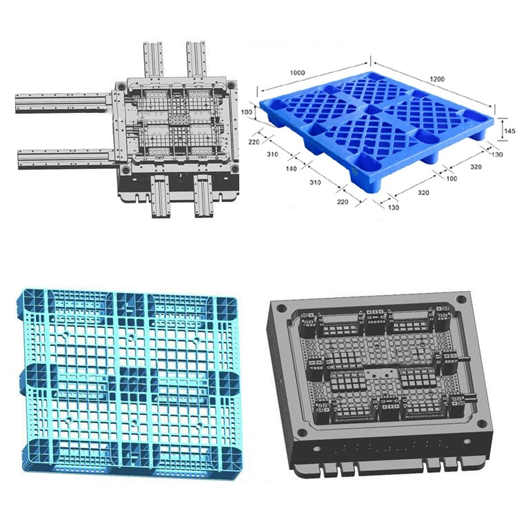 OEM Heavy Duty Industrial Steel Reinforced Rack Single Double Face Stacking Grid Solid Pallet Mould