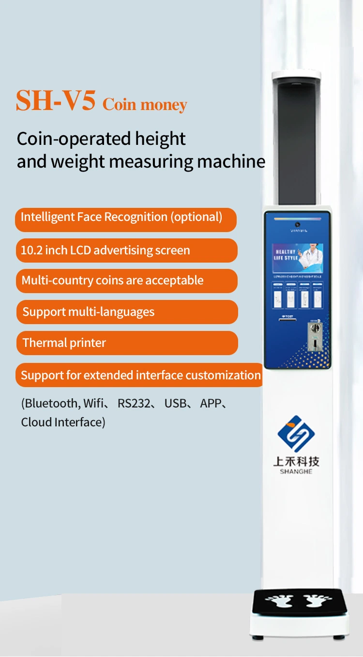 Coin Operated Weighing Scales Digital Body Height Weight BMI Scale