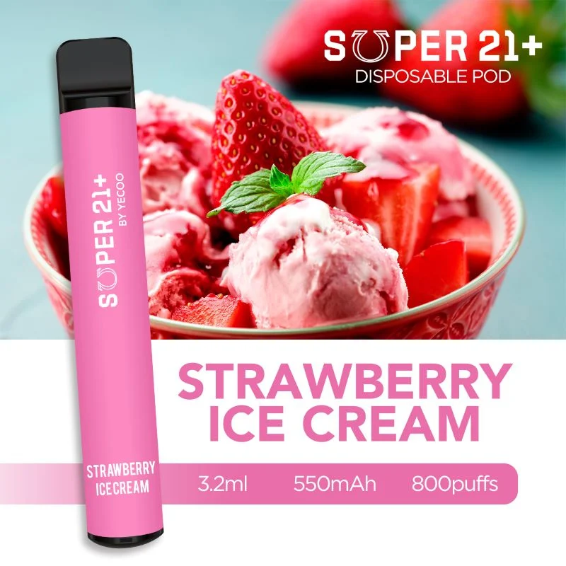 Original Fruit Flavors 550mAh Super 21+ 2% Nic 800 Puffs Tpd Approved Disposable E-Juice E-Cigarrete