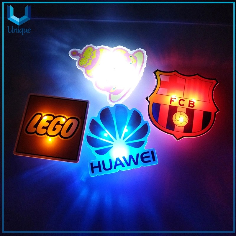 Las mejores prácticas en la venta de chapa Pin OEM LED intermitente, botones de impresión Offset insignia en el logotipo personalizado para la mejor fiesta Festival regalos promocionales