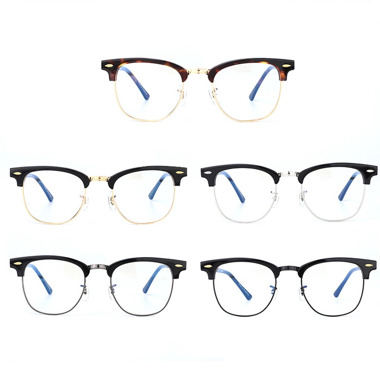 Personality Retro Top Quality Metal Frame Percription Eyeglasses Eye Glass Frames Optical Glasses for Women Men Acetate Glasses