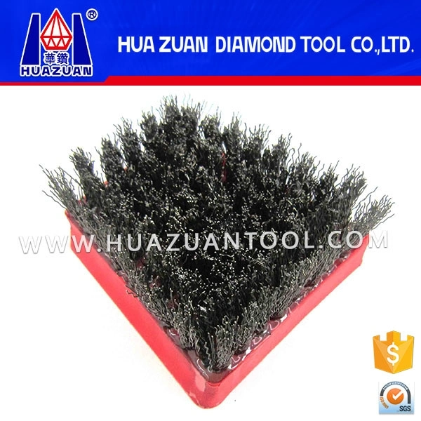 Hot Sale Round/Frankfurt Steel Wire/Nylon Hard Abrasive Antique Diamond Brush for Stone Polishing