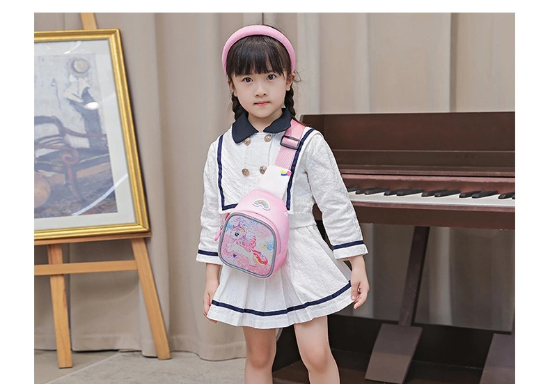 High quality/High cost performance Children Chest Bag for Girls Cute Unicorn Style Outdoor Play Kid Crossbody Bag