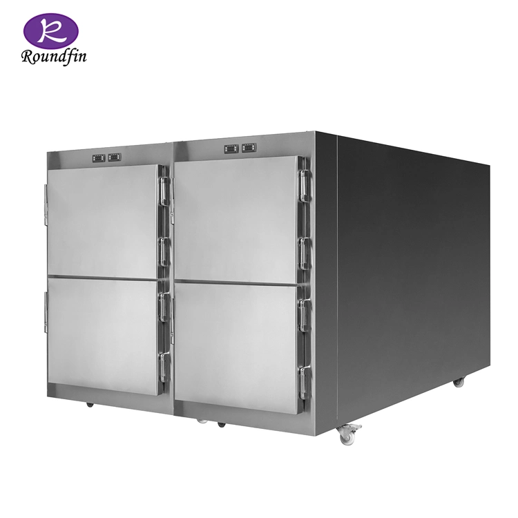 Medical Stainless Steel Mortuary Equipment Morgue Cold 6 Corpses Storage Dead Body Fridge Funeral Freezer