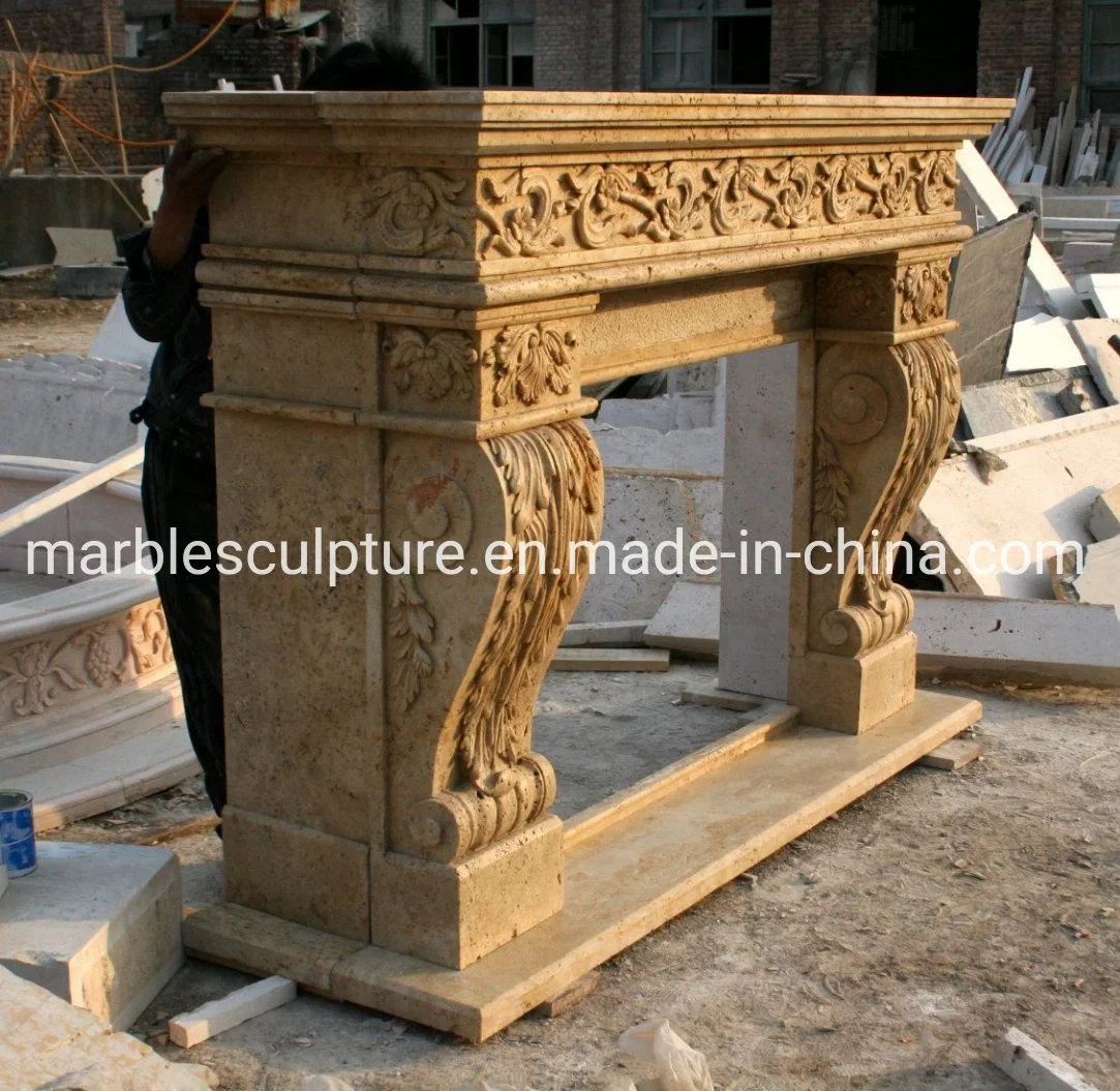 Antique Classic Marble Stone Fireplace Home Decoration (SYMF-197)