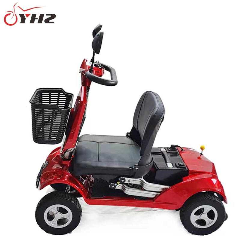 New Foldable Four-Wheel Safe Portable Lithium Battery Wheelchair Electric Handicap Scooter