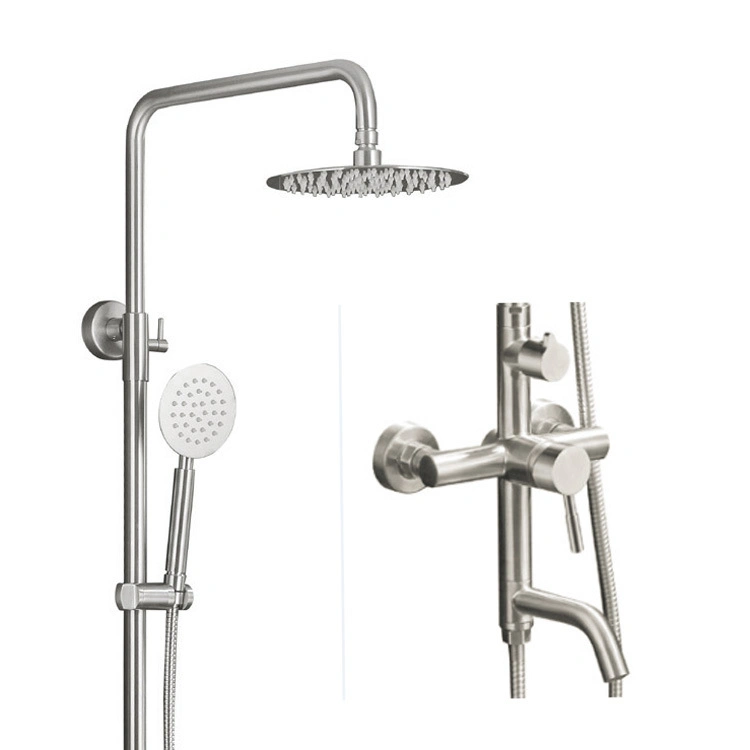 Factory Wholesale/Supplier 304 Stainless Steel Bathroom Bath Shower Column, Shower Set with Hand Shower Spray