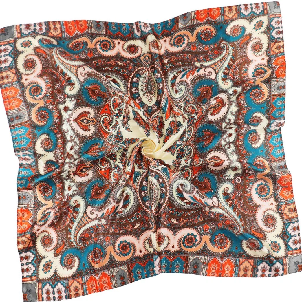 La moda estilo bohemia plaza seda satén Bandana