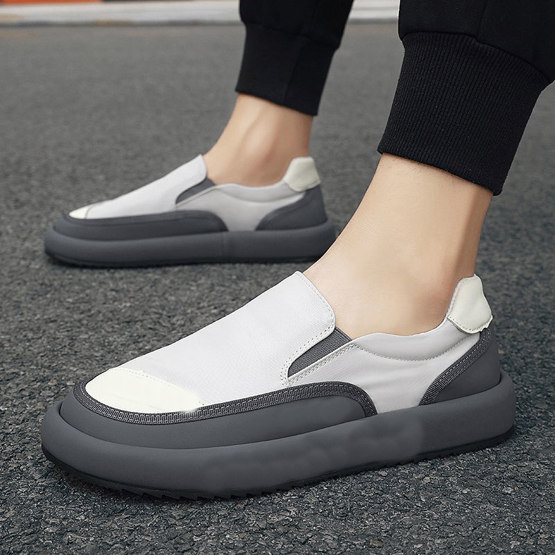Slip-on handgefertigte Tuch Schuhe Loafers Lässige flache Wanderschuhe für Männer
