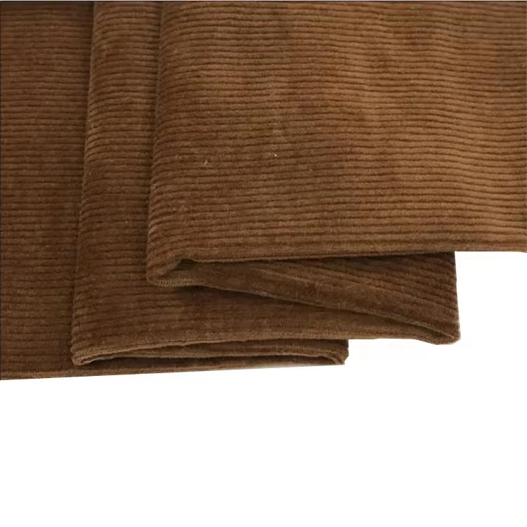 Hot Selling 100%Polyester Solid 14W Woven Corduroy Fabric for Pants and Coats