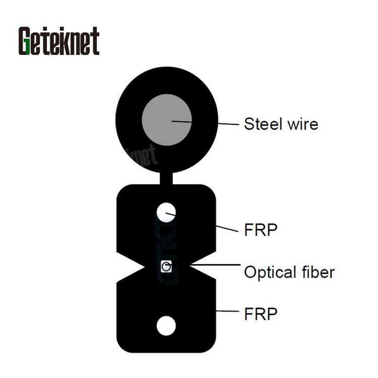 Gcabling Drop Cable Indoor 2 Core Fibre Optic FTTH G652D