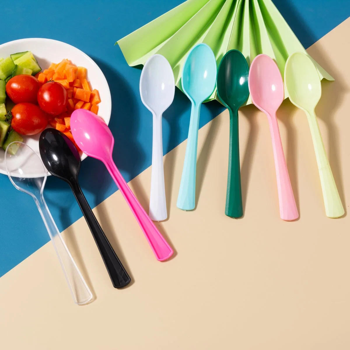 American Style Disposable Plastic Cutlery Colored Spoons (SZ-006)