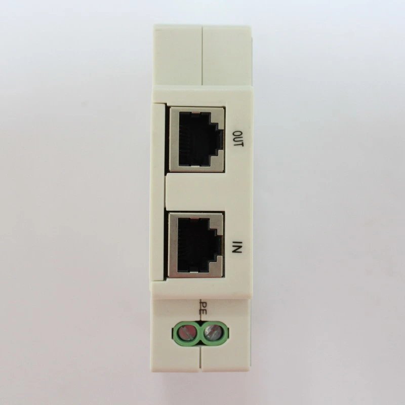 Calha DIN RJ45 PoE Protecção contra sobretensão de sinal 1000 m.