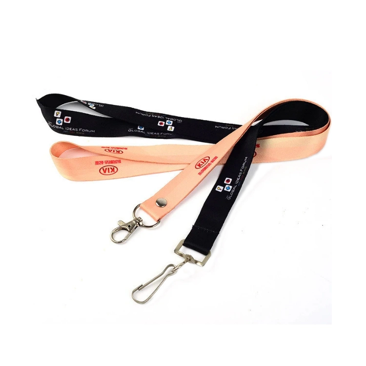 Plain Staff Sublimation Lanyard Factory Manufacturer Woven Ribbon Promotion Gifts Safety Breakaway Buckles Lanyards