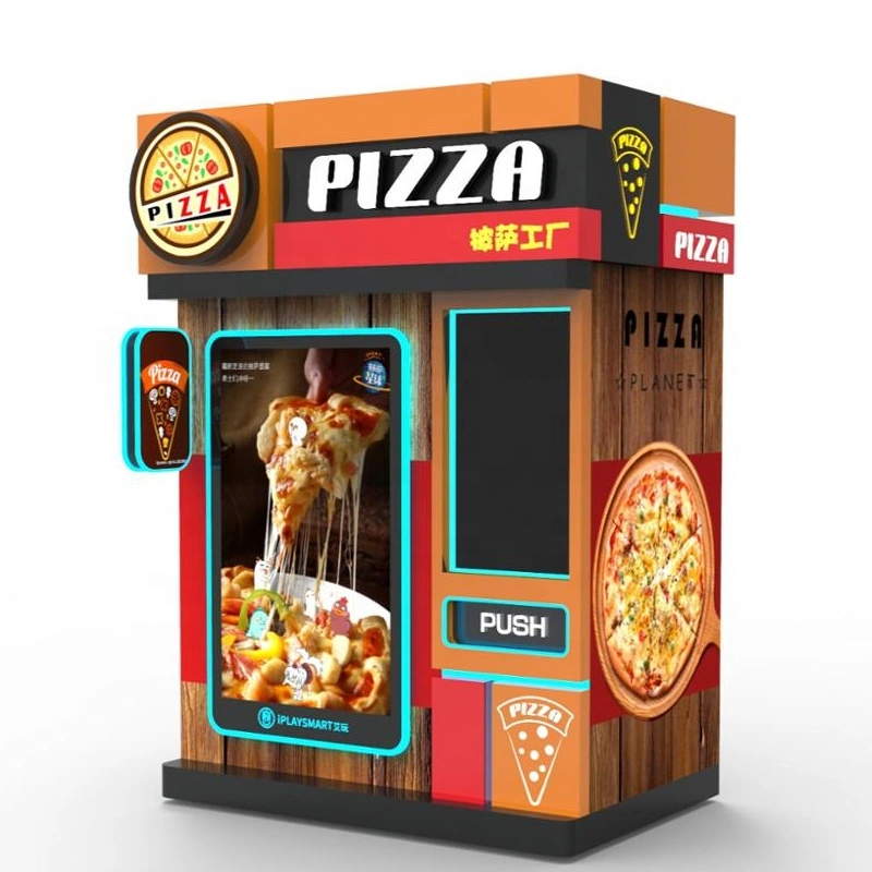 2022 Nouveau distributeur automatique de pizza commerciale de style avec écran tactile, fonctionnant à la monnaie, offrant de la nourriture fraîche, chaude, rapide et entièrement automatique à vendre. Fabricant.