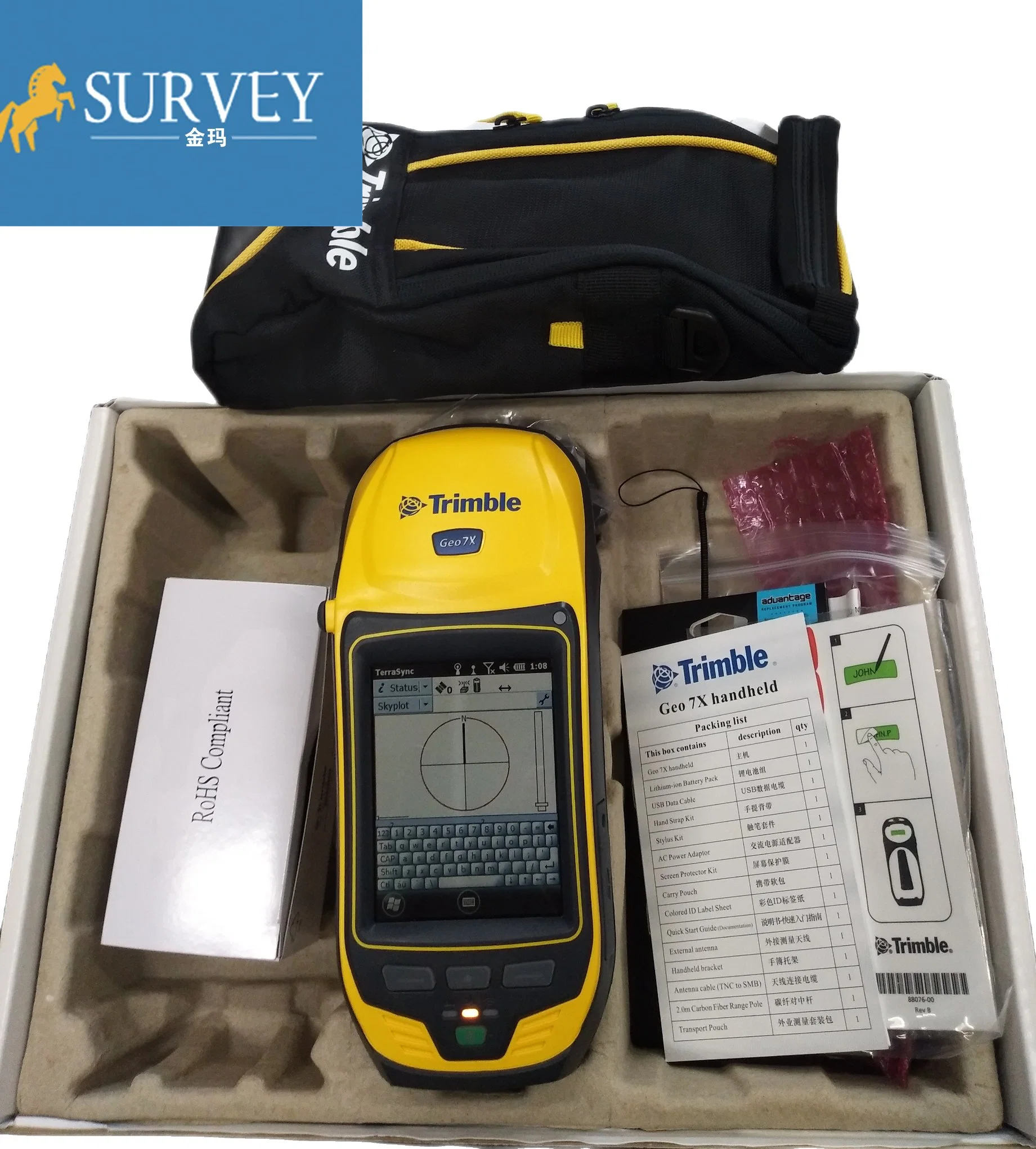 Enquête sur des terres de haute précision GNSS Trimble Trimble Geo7X Collecteur de données du terminal mobile