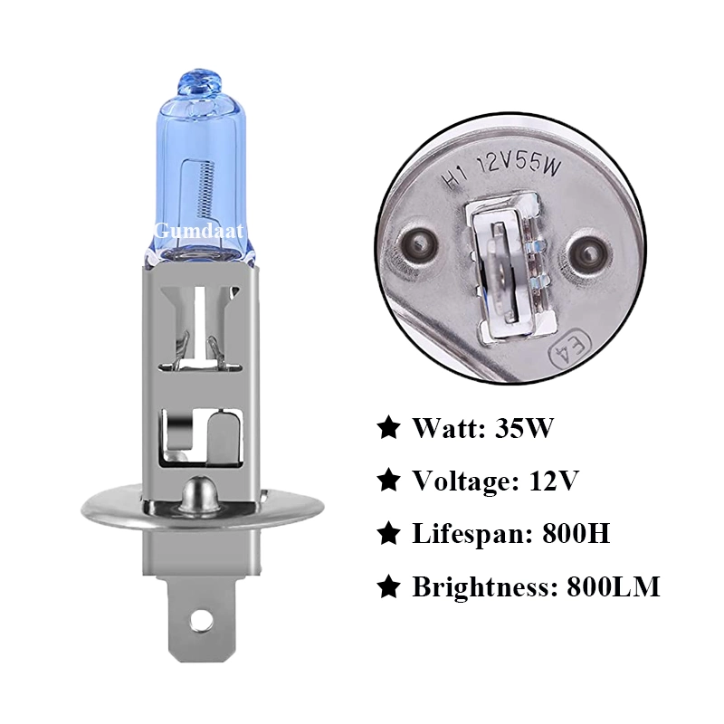 H1 12V 55W Lámpara de Vidrio de Cuarzo OEM Standard faro halógeno Lámpara de repuesto