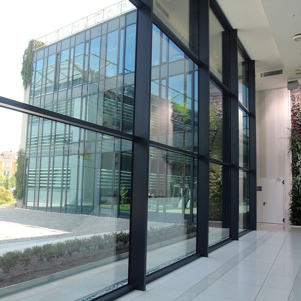 Double Glazed Exterior Stick Frame Aluminum Glass Curtain Wall