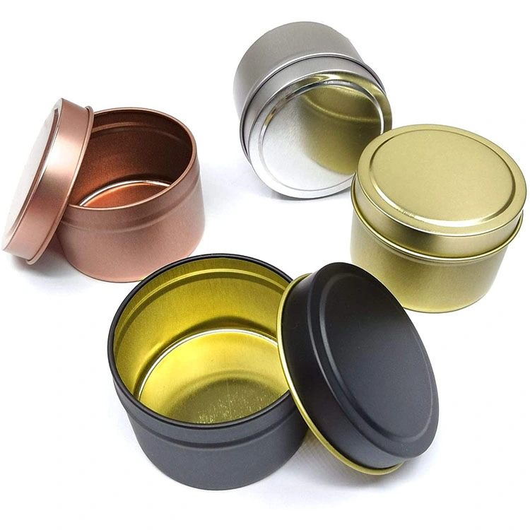 2 Oz 60ml Lip Balm Cosmetic Cream Container Cans Aluminum Metal Candle Tins for Candle Cream Gifts Crafts Candies