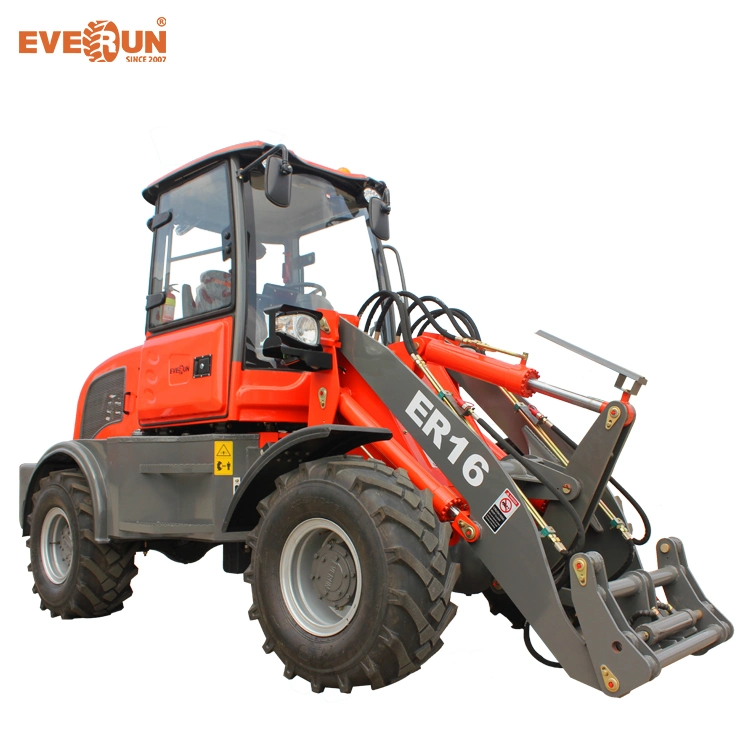 Nuevo Ceapproved Everun 1.6 ton pequeña construcción de la cargadora