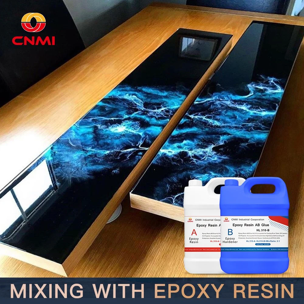 Resina epoxi transparente CNMI para muebles de madera de diseño casero