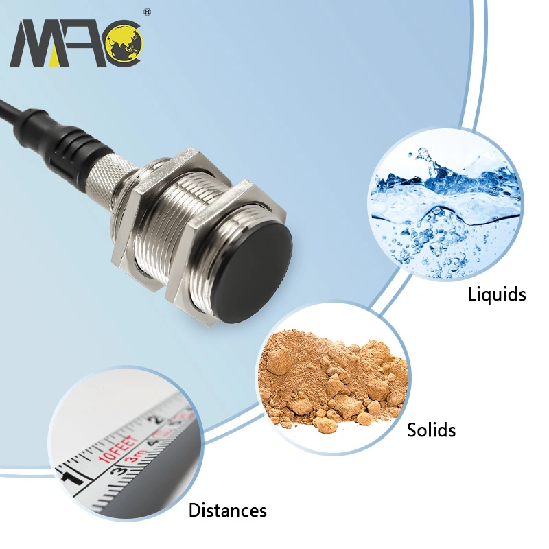 Distância do nível do sensor de distância do tipo de radar de alcance de 30-1200 cm Macsensor Indicador de medição