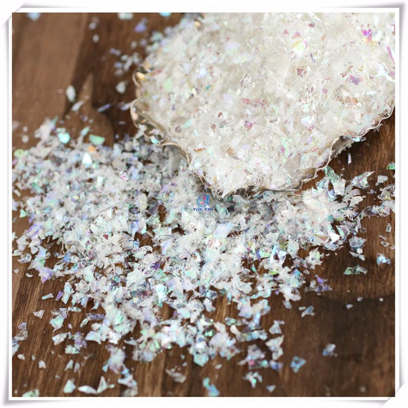 100g/Bag Snow White Iridescent Mylar Glitter Flakes