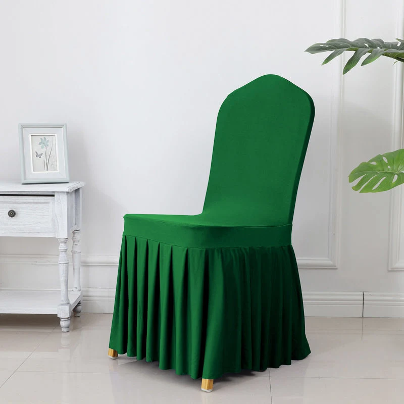 Navidad Verde cubre silla poliéster lavable Spandex tramo elástico Presidente del Partido de la cubierta banquete de bodas Restaurantes caso Presidente cubre