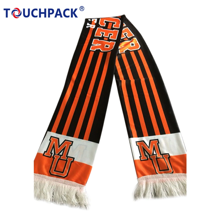 Fashion Custom OEM Jacquard Knit Scarf Fan Scarf