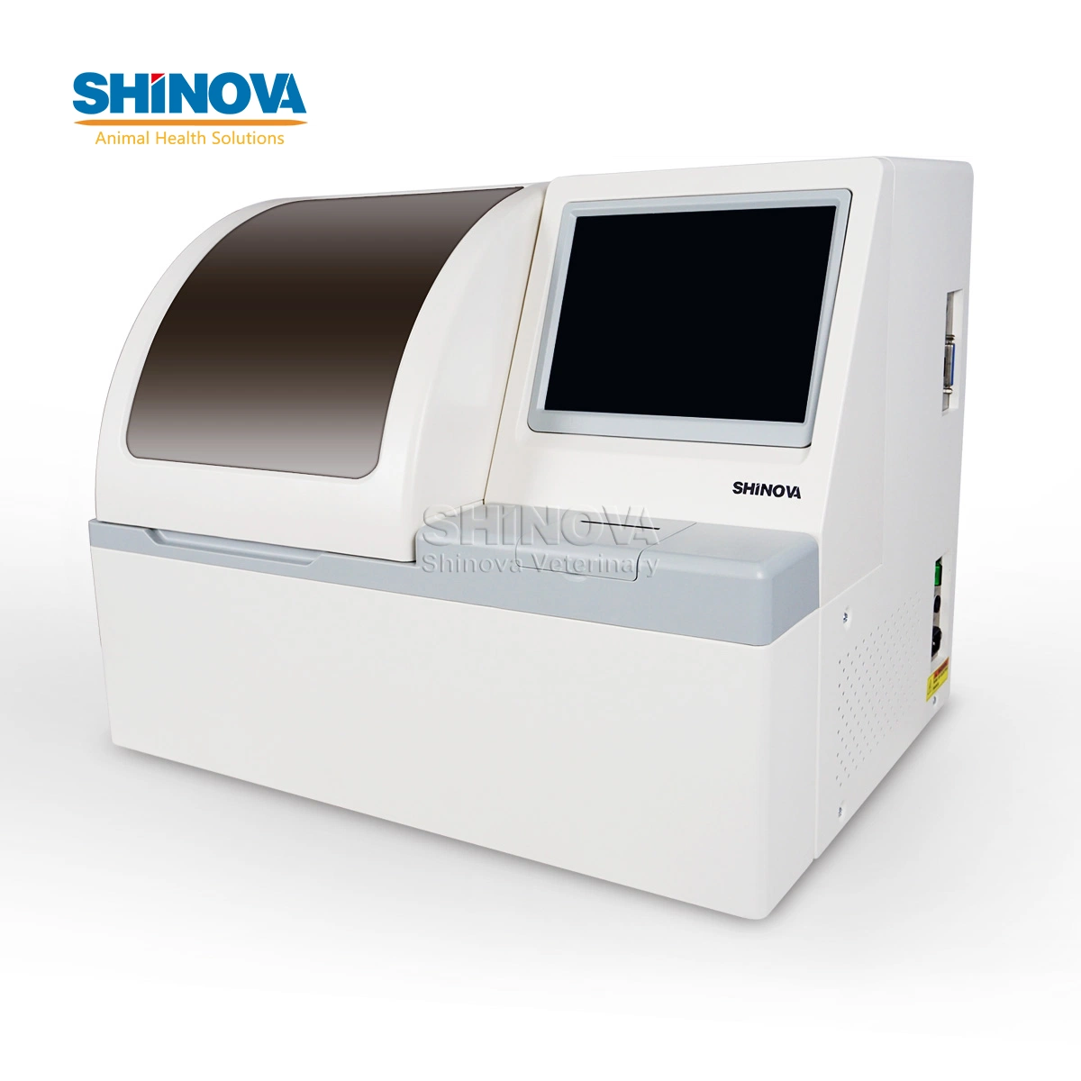 Shinova Analyseur de chimie entièrement automatique multilingue Équipement de test sanguin Analyseur de biochimie vétérinaire Équipement de laboratoire pour utilisation en clinique vétérinaire.