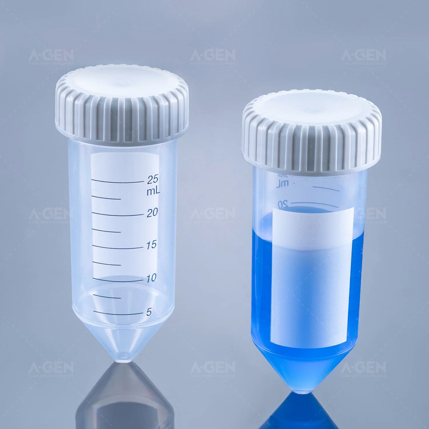 Centrífuga estéril de 25ml PP con fondo cónico desechable y micrograduación Tubo cónico para laboratorio con tapón de rosca