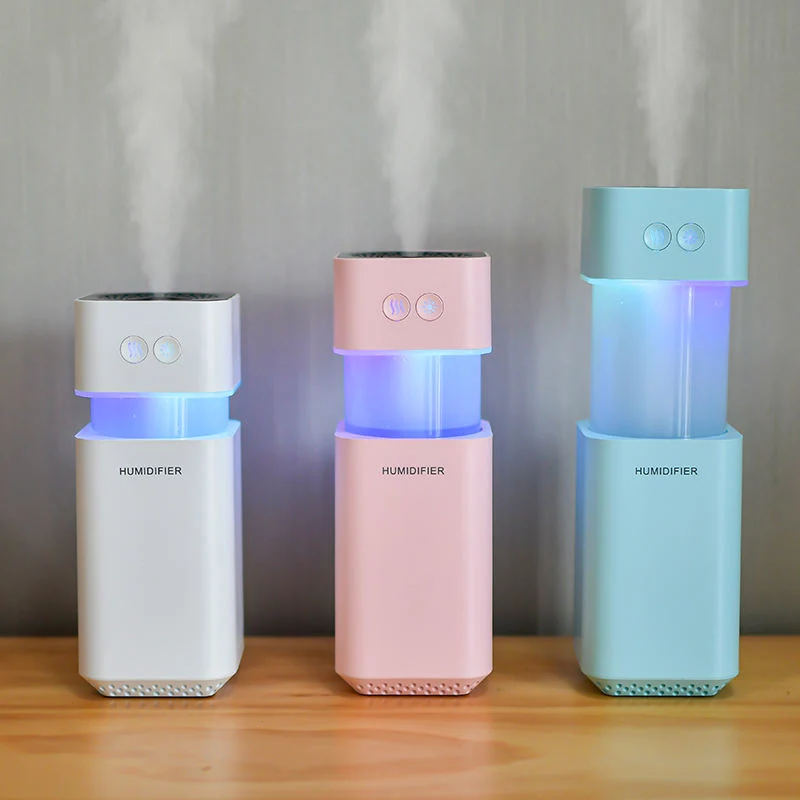 200ml Telescoping Ultrasonic Portable Car Humidifier with LED Light