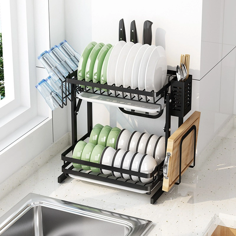 Cocina Pica encimera plegable colector de vajilla Drainer Drying Rack Wall Instalación fácil de colgar