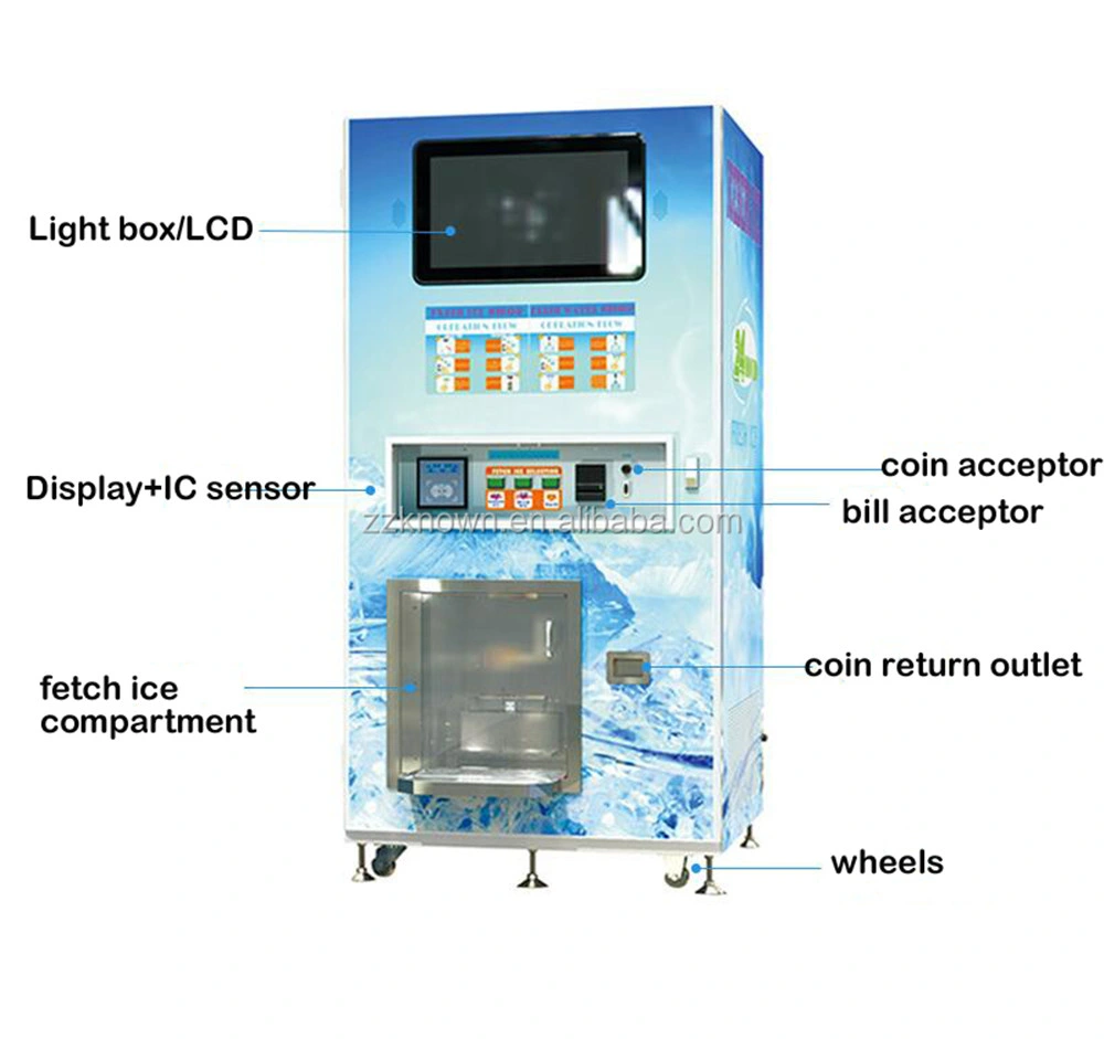 Máquina de fabricación y venta de hielo automática Ice Cube Vending Equipment