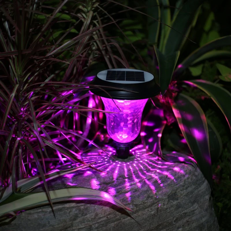 Un estilo moderno césped decorativo de la luz solar lámpara de paisaje ahuecada LED Exterior reflectores solares resistentes al agua de la decoración de jardín