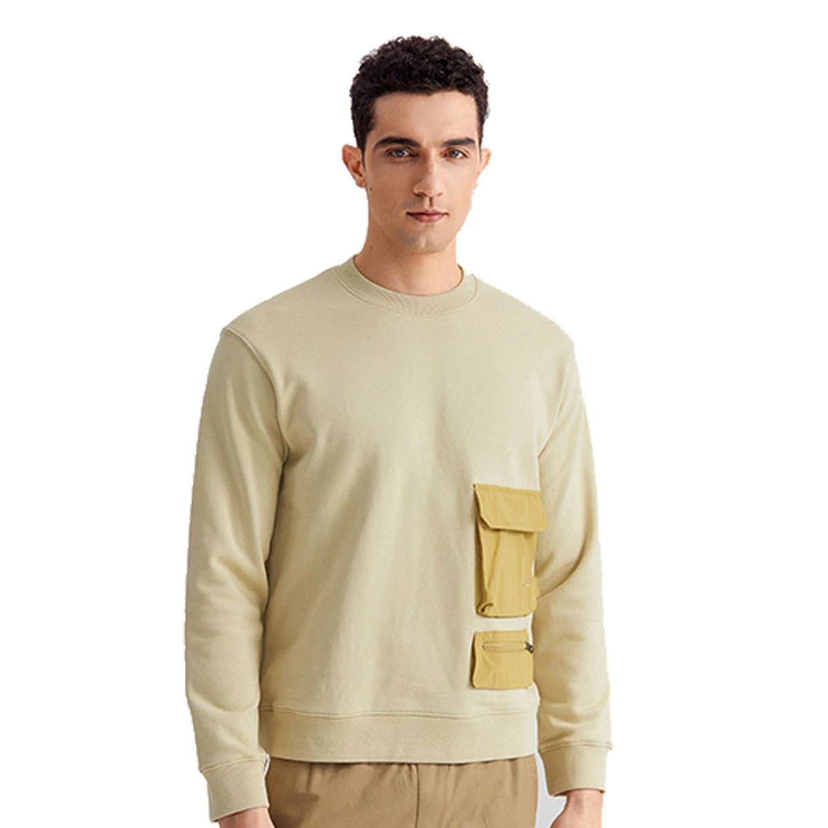 High Quality Comfortable Men's Round Neck Winter Fashion Sweater with Pockets