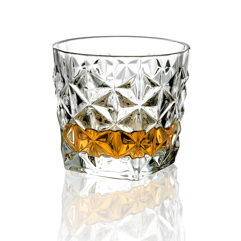 Vaso de vidrio transparente de cristal grabado de vaso de whisky bar Taza para beber