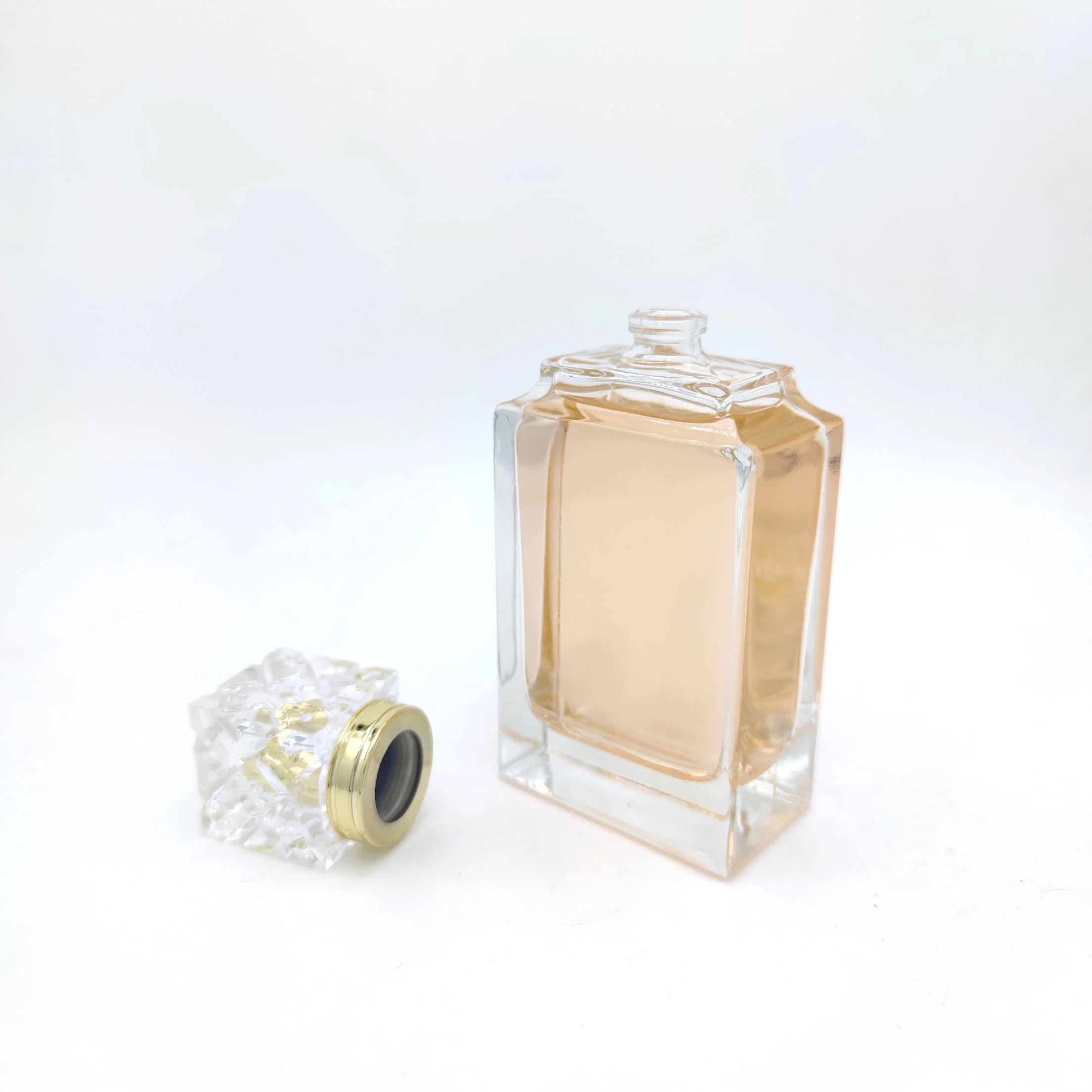 Dubaï des bouteilles de parfum Vintage Rectangle Crystal Flacons à parfum pour la vente d'acheter vide rares Flacons à parfum avec l'atomizer Tops d'usine de conditionnement cosmétique