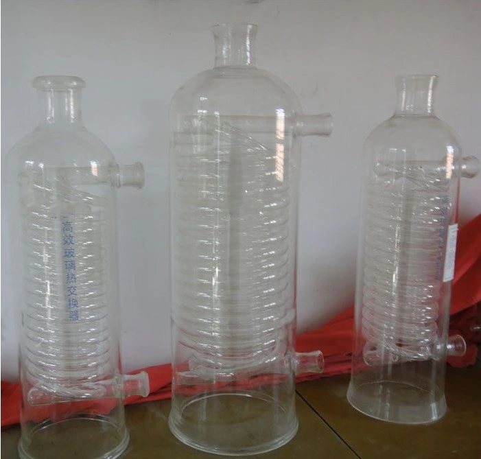 Borosilicate 3.3 Glass Condenser for Spiral Heat Exchanger